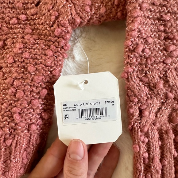 NWT ALTAR’D STATE Open Back Sweater - Picture 7 of 8